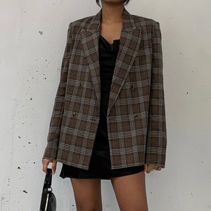 UO plaid blazer